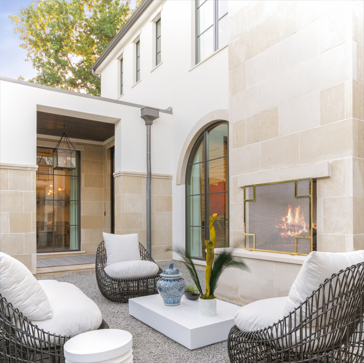 Manning Courtyard Fireplace