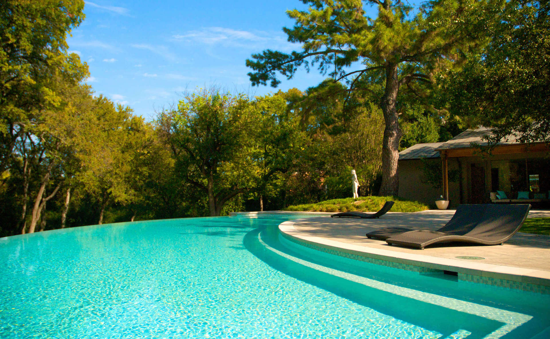 custom infinity pools dallas - audobon place dallas, tx