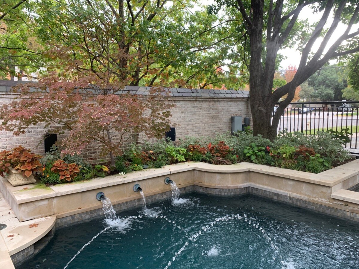 fall color water feature
