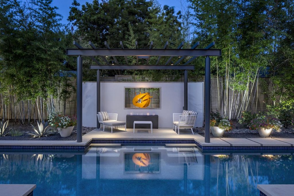 Desco Pool Arbor & Fire Table