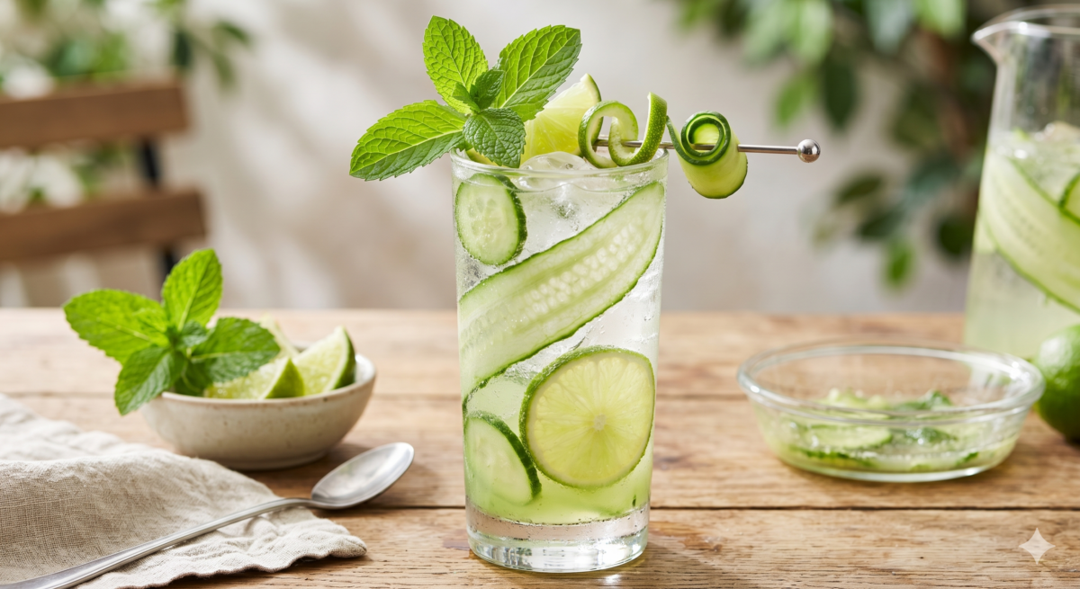 cucumber mint mocktail