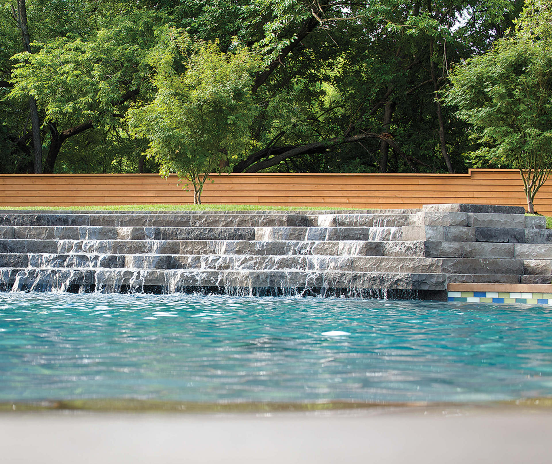 Highland Park, TX Waterfall - Pool Water Feature