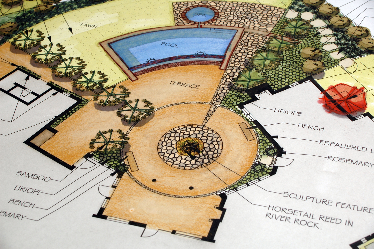 Example of a landscape design plan by Bonick Landscaping.