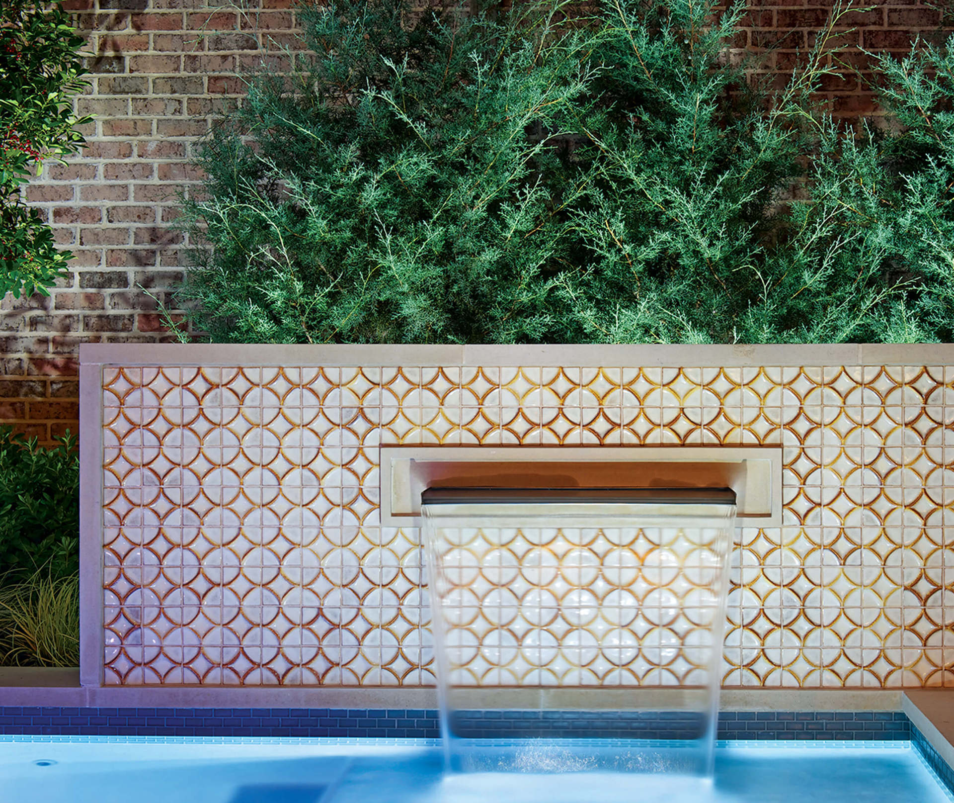 Ann Sacks tile and water feature