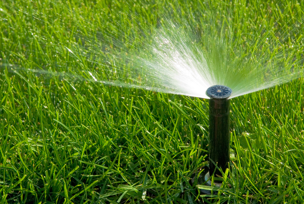 close up of sprinkler system