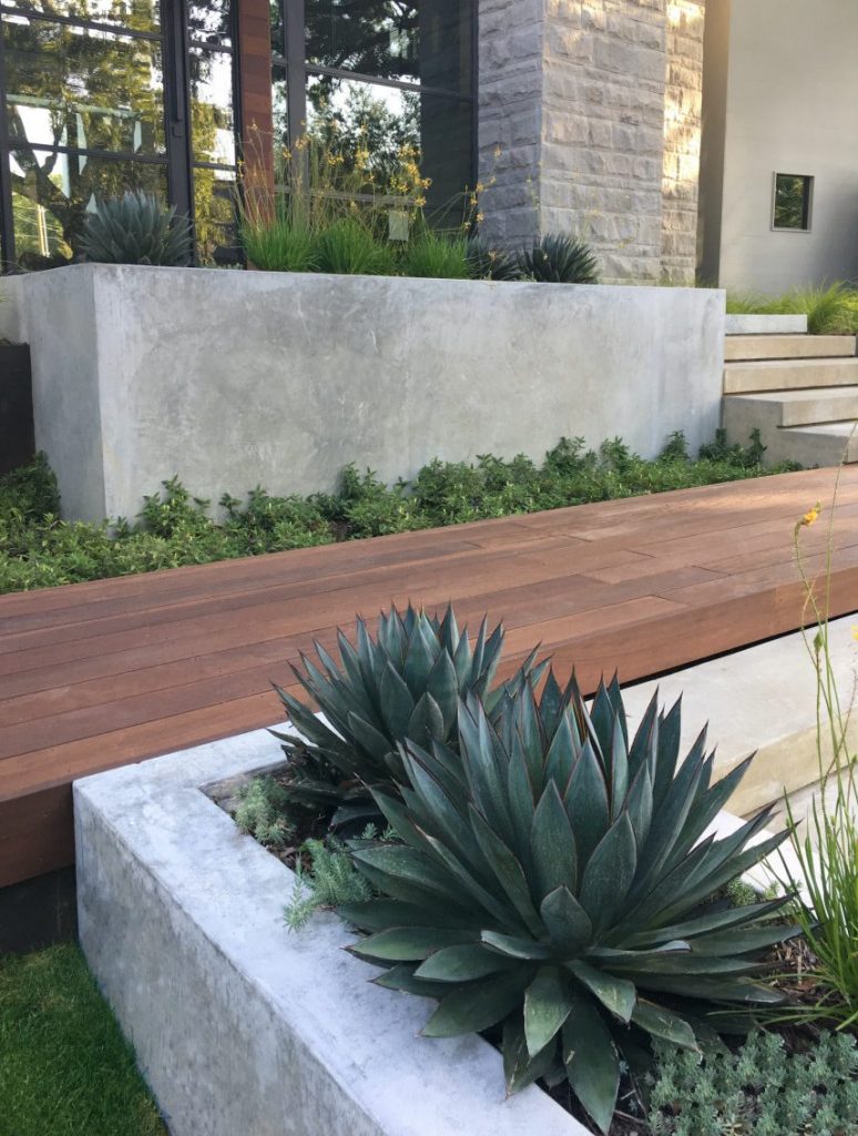 cast concrete architectural planters